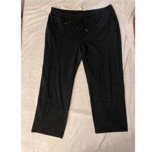 Women's High-Rise Knit Drawstring Ankle Pull-On Pants - A New Day™ Black XXL